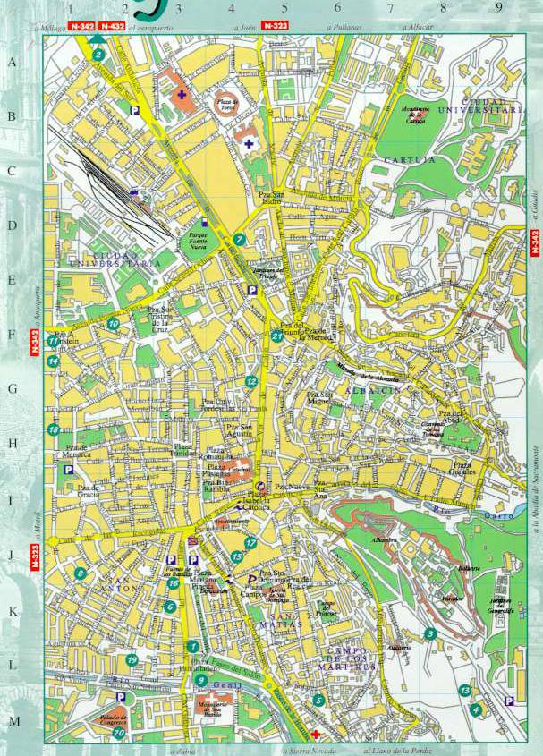 西班牙-格拉那达地图,西班牙地图高清中文版